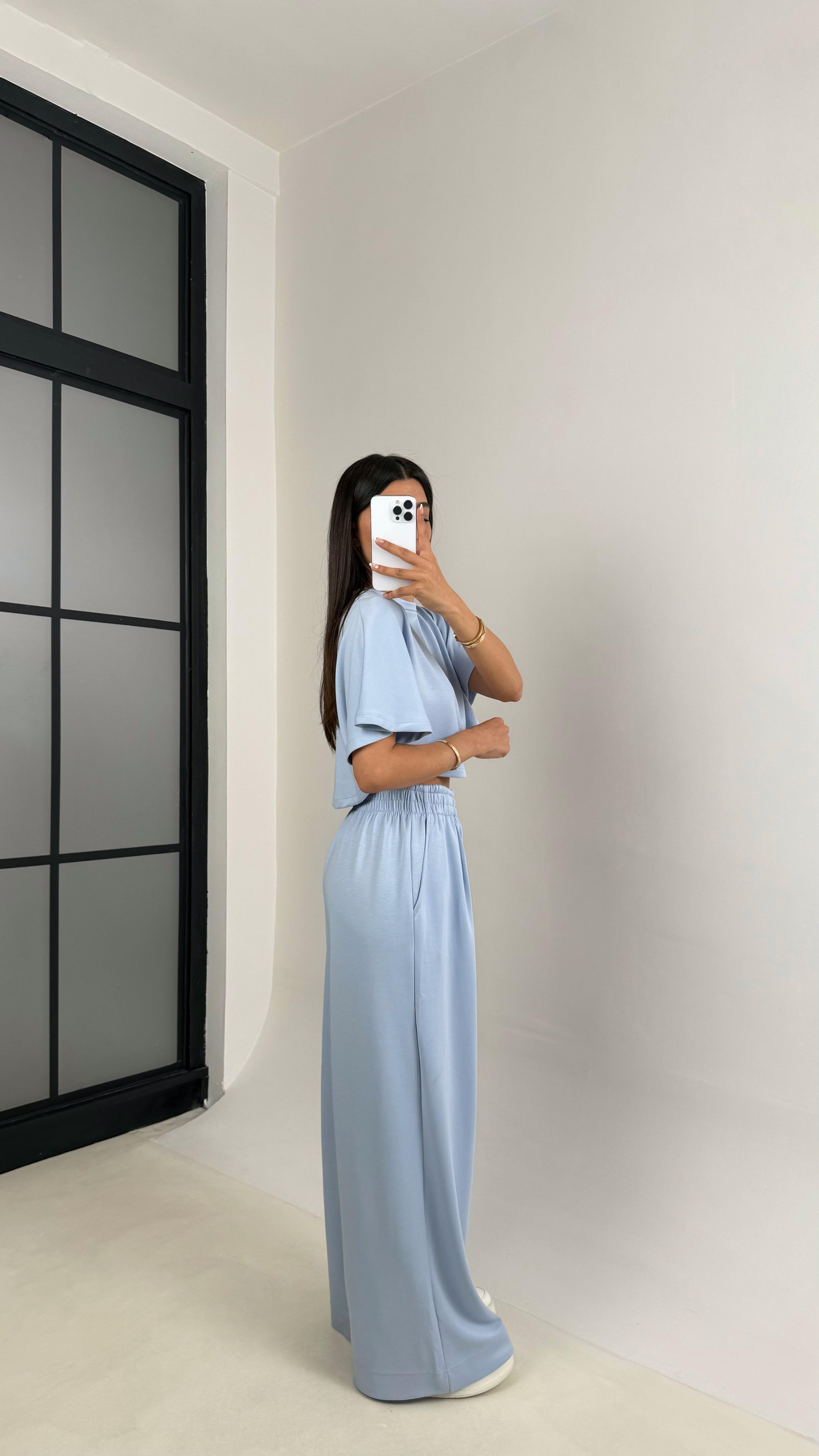 Camicia due pezzi comoda e pantaloni da jogging