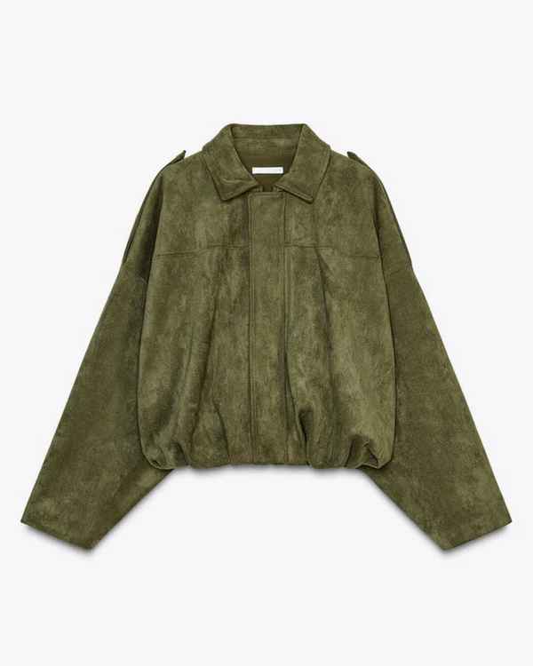 Giacca in pelle scamosciata Verve oversize