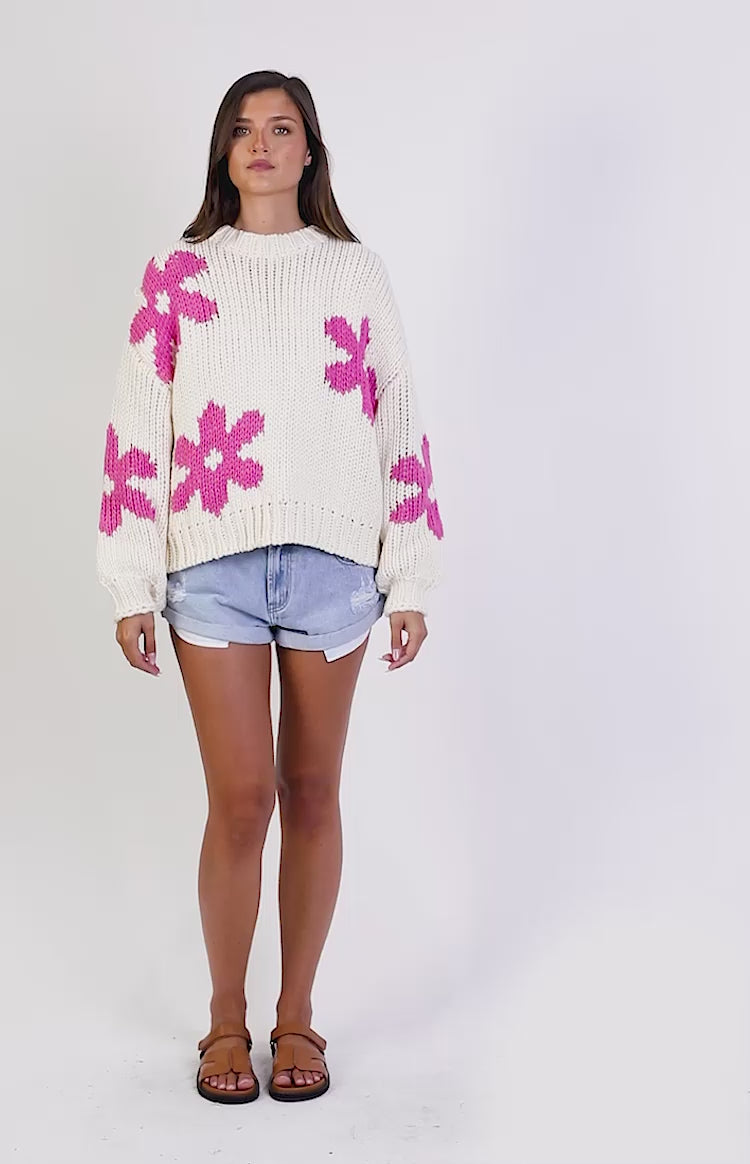 Luisa - Maglione floreale