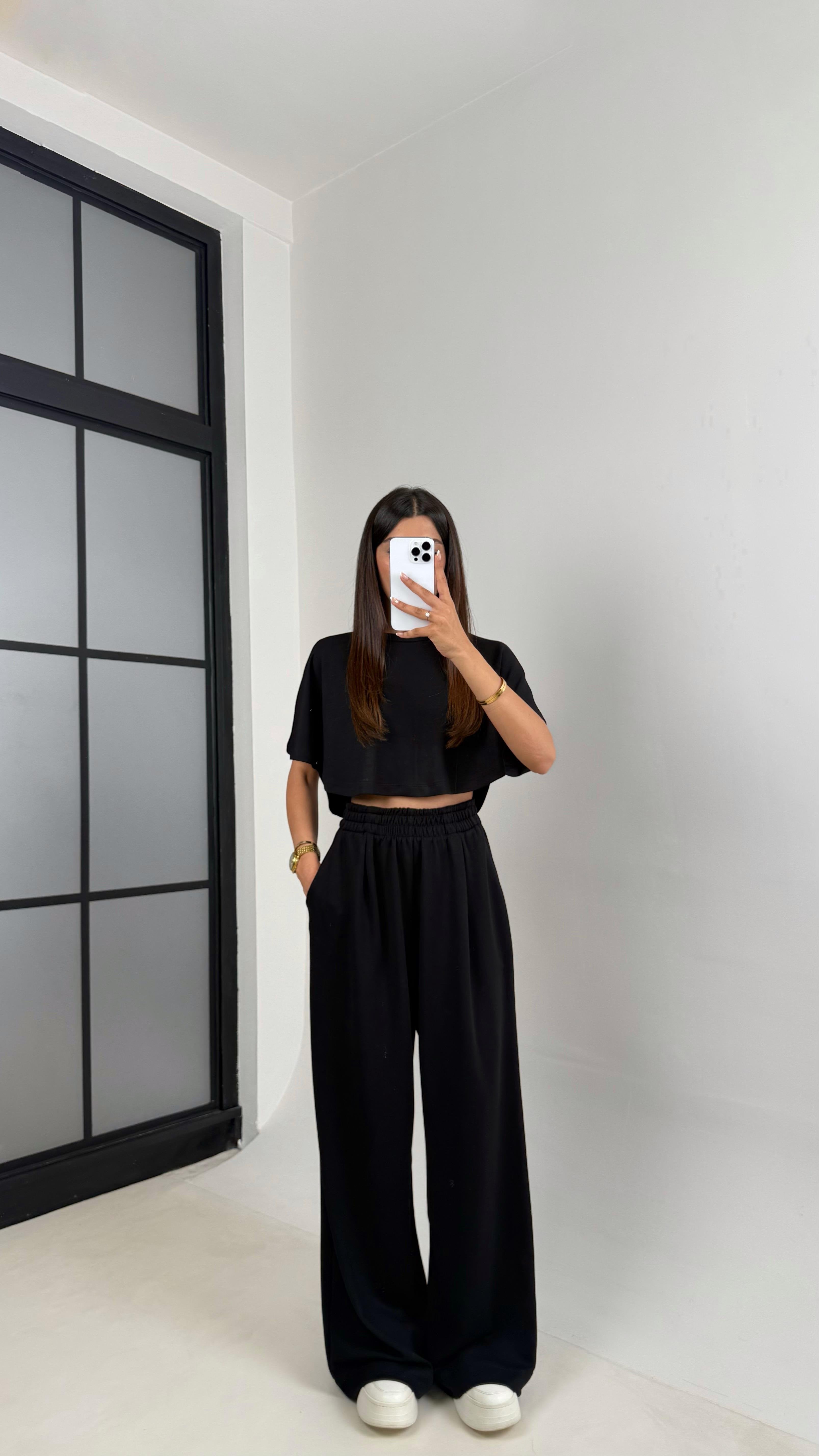 Camicia due pezzi comoda e pantaloni da jogging