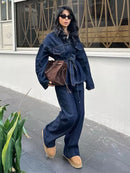 Elegante completo in denim