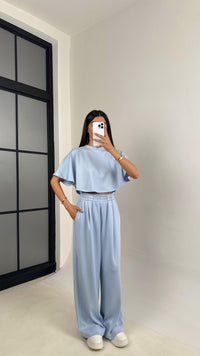 Camicia due pezzi comoda e pantaloni da jogging