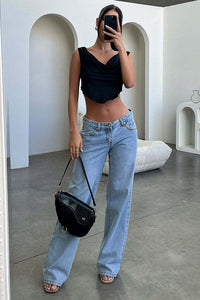 Jeans a vita bassa di lusso