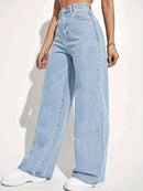 Jeans essenziali a vita alta
