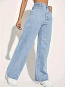 Jeans essenziali a vita alta