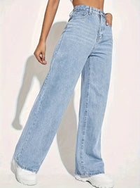 Jeans essenziali a vita alta