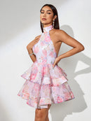 Aurora – Abito bouffant in rosé