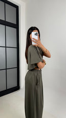 Camicia due pezzi comoda e pantaloni da jogging