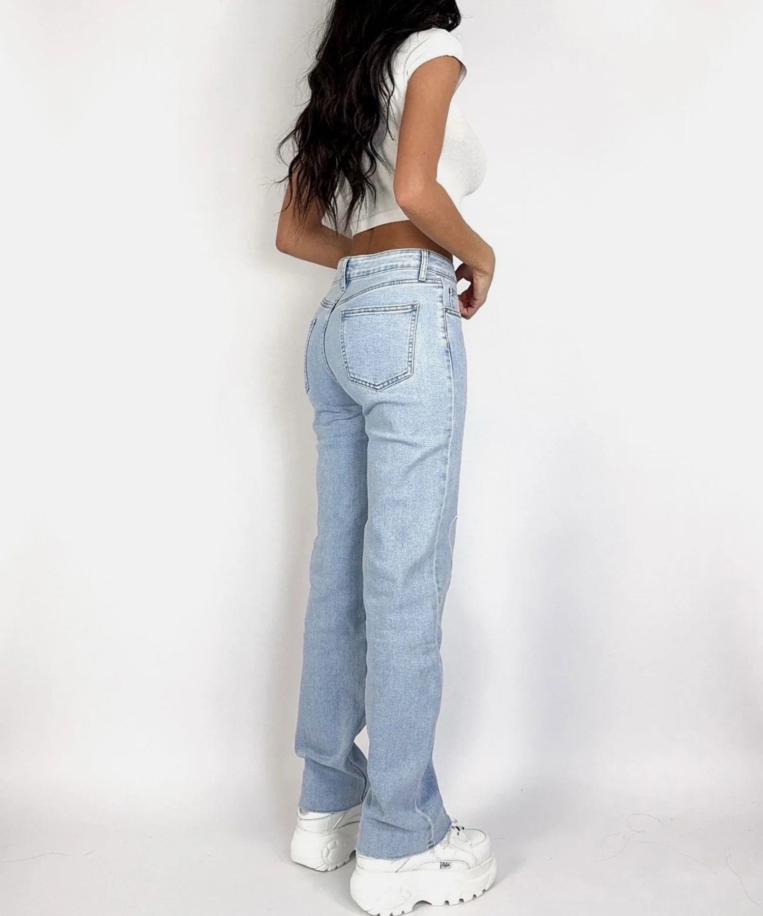 Jeans elasticizzati a gamba larga Hearts Blue