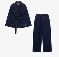 Elegante completo in denim
