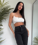 Jeans elasticizzati a gamba larga neri