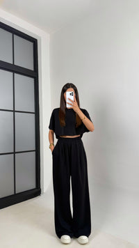 Camicia due pezzi comoda e pantaloni da jogging